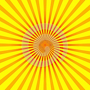 Bright orange rays background. Comics, pop art style. Vector, eps 10.