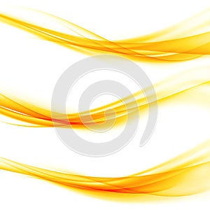 Bright orange swoosh elegant graphic speed light line web border