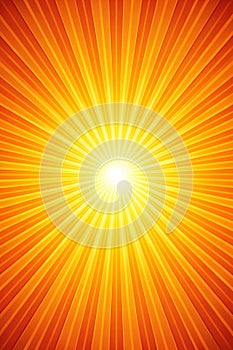 Bright Orange and Yellow Rays Background