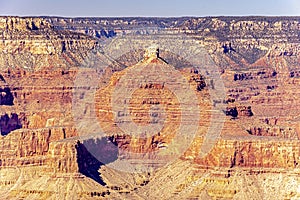 The bright oranges of the rocky Grand Canyon are brilliant