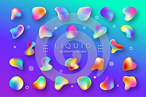 Bright organic liquid blobs shape collections