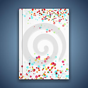 Bright paint splatter folder layout template