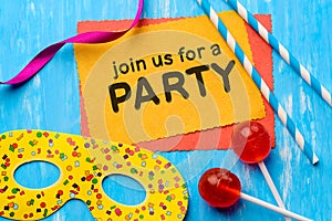 Bright party invitation template