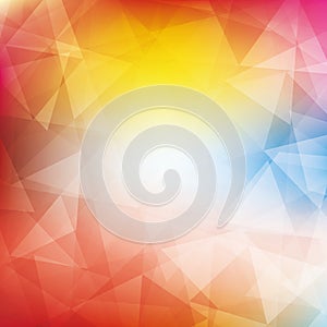 Bright pattern textured by triangles. Colorful background