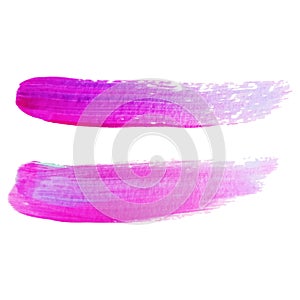 Bright pink acrylic brush stroke.