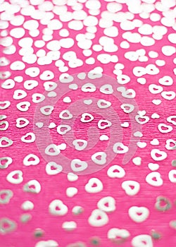 Bright pink crepe paper background.