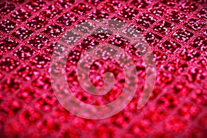 Bright pink fuchsia glitter squares sequin fabric background