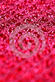 Bright pink fuchsia glitter squares sequin fabric background