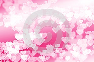 Bright pink hearts background