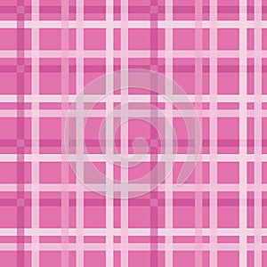 Bright Pink Plaid Seamless Pattern Background Print