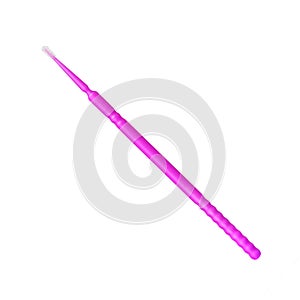 Bright pink plastic dental toothpick photo