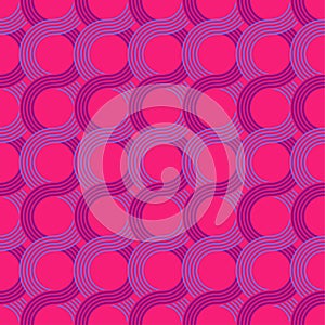 Bright pink retro pattern. Vector seamless background.