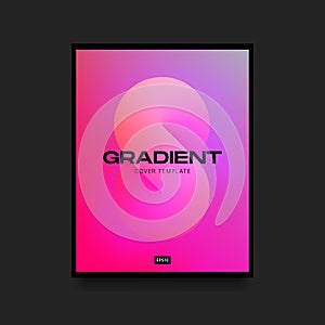 Bright Pink Vertical Cover. Gradient Template with Infinity Symbol