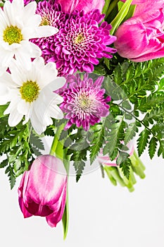 Bright pink and white flower bouquet