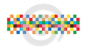 Bright Pixel Grid Abstract Art Pattern, vector design Generative AI