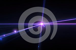 Abstract Glowing Starburst with Light Streaks on Dark Grid Background