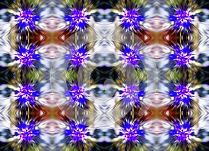 BRIGHT PURPLE FLOWER BURST DUPLICATION WALLPAPER