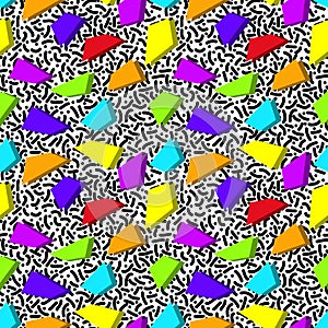Bright rainbow abstract seamless pattern in style