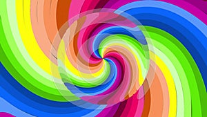 Bright rainbow animation with rotation round colorful spots. Lgbt community symbol. Colorful paint transition