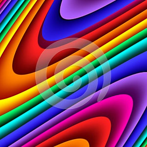 Bright rainbow wavy abstract background. Artwork for creative design and art