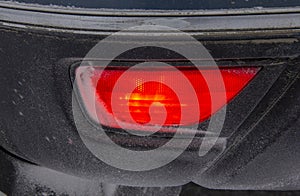 The bright rear fog lamp is indispensable in poor visibility conditions