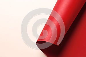 Bright red abstract blank paper background