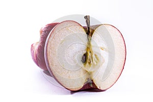 Bright Red Apple Cross Section Slice Cut Cross Section Inside Cl