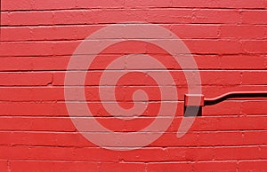 Bright red Brick Wall