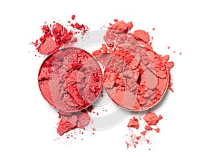 Bright red crushed eyeshadow for makeup