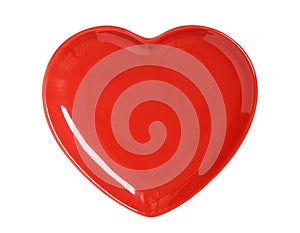 Bright red Heart Plate