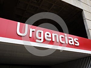 Urgencias entrance in Valencia, Spain photo