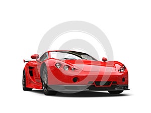 Bright red modern concept supercar