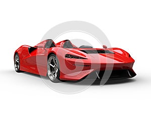 Bright red modern super concept car