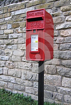 Bright Red Postbox - UK photo