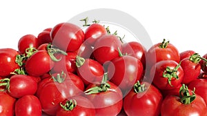 Bright red tomatoes isolated