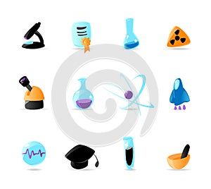 Bright science icons