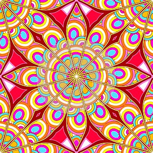 Bright seamless abstract pattern, mandala.