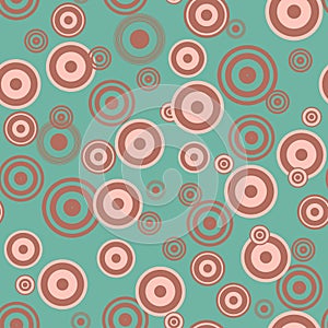 Bright seamless background with a pattern of concentric circles drops