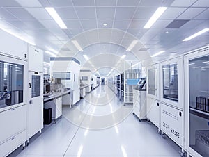 Bright Semiconductor Manufacturing Lab Room photo