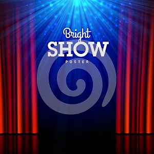 Bright show poster design template