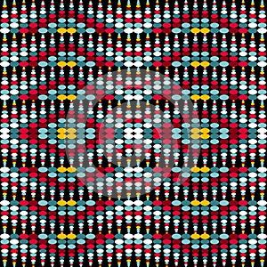 Bright small colored circles geometric background