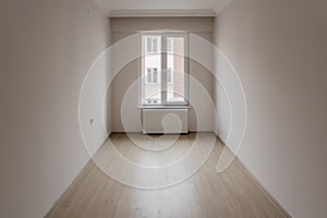 Bright Small Room of New Apartment with One Window