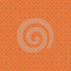 Abstract white and blue polka dots isolated on an orange background Minimalist style seamless fabric pattern