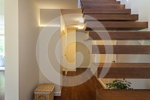 Bright space - modern wooden steps