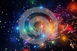 Bright Sparkler colorful newyear. Generate Ai