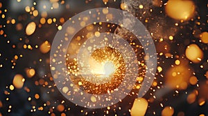 Bright Sparks Exploding During Metal Welding Process