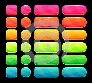 Bright spectrum buttons set