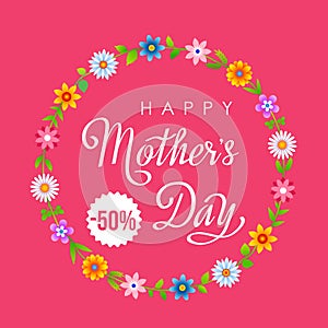 Bright spring poster sale gifts for mother`s day. vector