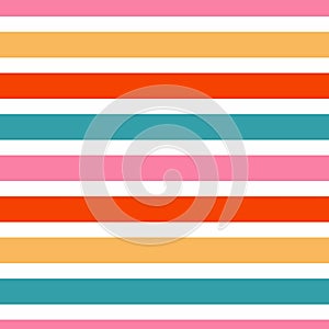 Bright stripes simple minimalistic seamless pattern graphic design for paper, textile print, page fill. Horizontal striped