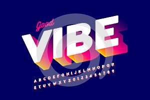 Bright style font design